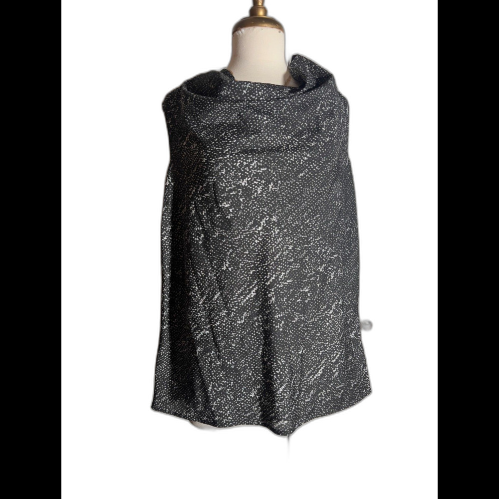 Mossimo Blouse Size XL 2010's Retro Corporate Chic Black Oversized Top